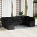 Set de canapele pentru grădină cu pernă 9 pcs Negru Rattan poli - WALTI WALTI