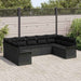 Set de canapele pentru grădină cu pernă 9 pcs Negru Rattan poli - WALTI WALTI