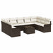 Set de canapele pentru grădină cu pernă 10 pcs Gri Rattan poli - WALTI WALTI
