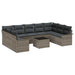 Set de canapele pentru grădină 10 pcs Negru Rattan poli - WALTI WALTI
