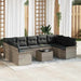 Set de canapele pentru grădină cu pernă 10 pcs Gri Rattan poli - WALTI WALTI