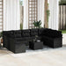 Set de canapele pentru grădină cu pernă 10 pcs Bej Rattan poli - WALTI WALTI