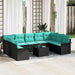 Set de canapele pentru grădină 10 pcs Negru Rattan poli - WALTI WALTI