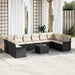Set de canapele pentru grădină cu pernă 11 pcs Maro Rattan poli - WALTI WALTI