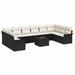 Set de canapele pentru grădină cu pernă 11 pcs Maro Rattan poli - WALTI WALTI