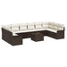 Set de canapele pentru grădină cu pernă 11 pcs Gri Rattan poli - WALTI WALTI