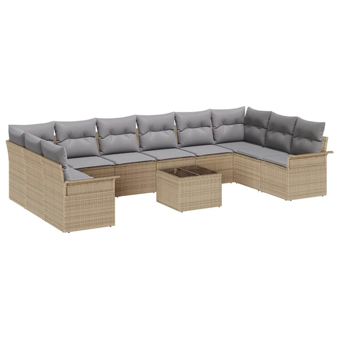 Set de canapele pentru grădină 11 pcs Negru Rattan poli - WALTI WALTI