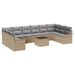 Set de canapele pentru grădină 11 pcs Negru Rattan poli - WALTI WALTI