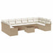 Set de canapele pentru grădină cu pernă 11 pcs Maro Rattan poli - WALTI WALTI