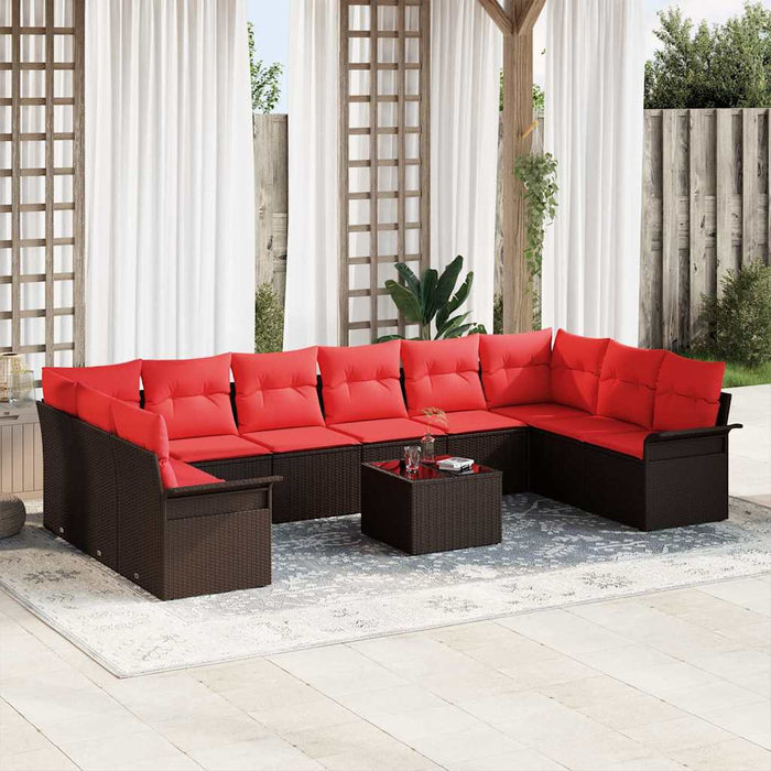 Set de canapele pentru grădină 11 pcs Maro poliratan - WALTI WALTI
