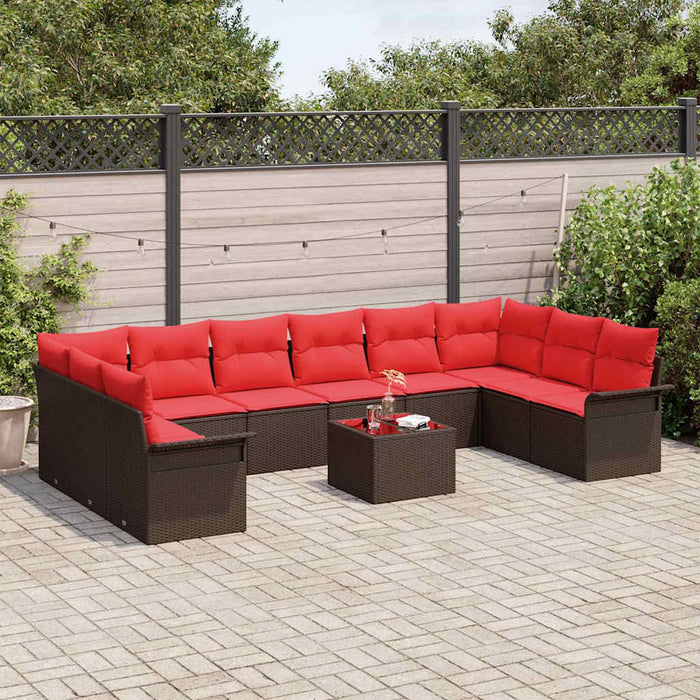 Set de canapele pentru grădină 11 pcs Maro poliratan - WALTI WALTI