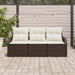 Set de canapele pentru grădină cu pernă 3 pcs Maro Rattan poli - WALTI WALTI