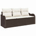 Set de canapele pentru grădină cu pernă 3 pcs Maro Rattan poli - WALTI WALTI