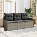 Set de canapele pentru grădină cu pernă 3 pcs Gri Rattan poli - WALTI WALTI