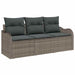 Set de canapele pentru grădină cu pernă 3 pcs Gri Rattan poli - WALTI WALTI