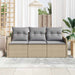 Set de canapele pentru grădină cu pernă 3 pcs Bej Rattan poli - WALTI WALTI