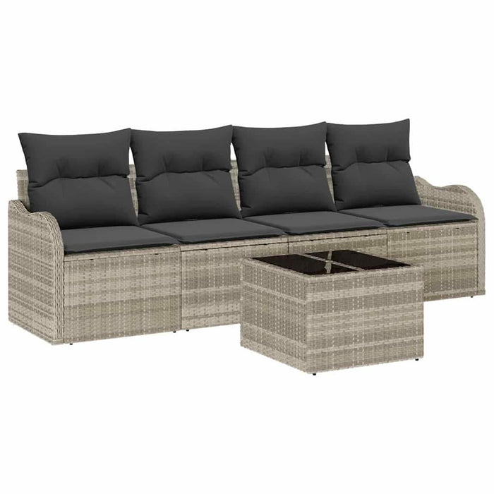 Set de canapele pentru grădină 5 pcs Gri deschis, Gri închis - WALTI WALTI