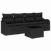 Set de canapele pentru grădină 5 pcs Negru 55 x 55 x 37 cm - WALTI WALTI