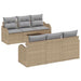 Set de canapele pentru grădină 7 pcs Bej, Gri 55 x 55 x 37 cm - WALTI WALTI