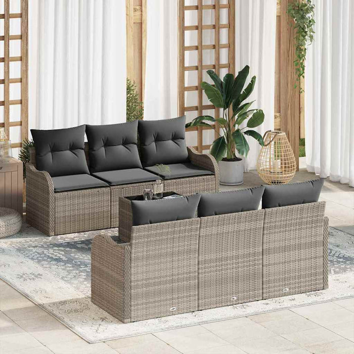 Set de canapele pentru grădină 7 pcs Gri deschis, Gri închis - WALTI WALTI