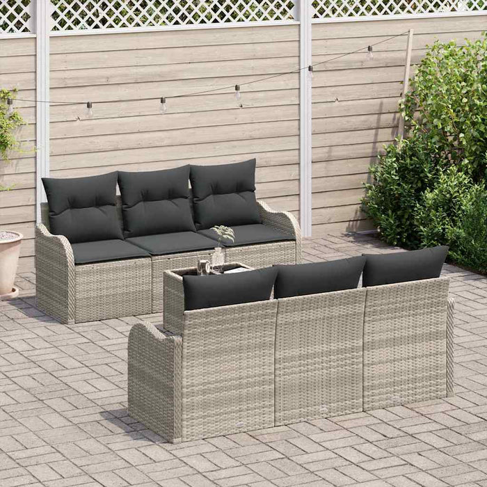 Set de canapele pentru grădină 7 pcs Gri deschis, Gri închis - WALTI WALTI