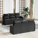 Set de canapele pentru grădină 7 pcs Negru 55 x 55 x 37 cm - WALTI WALTI
