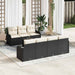 Set de canapele pentru grădină cu pernă 8 pcs Negru, Crem - WALTI WALTI