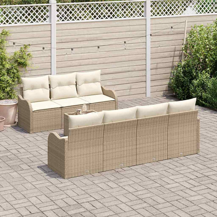 Set de canapele pentru grădină 8 pcs Bej, crem 55 x 55 x 37 cm - WALTI WALTI
