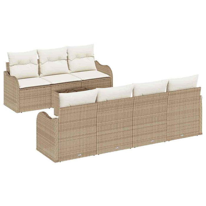 Set de canapele pentru grădină 8 pcs Bej, crem 55 x 55 x 37 cm - WALTI WALTI
