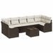 Set de canapele pentru grădină 8 pcs Maro, Crem 55 x 55 x 37 cm - WALTI WALTI