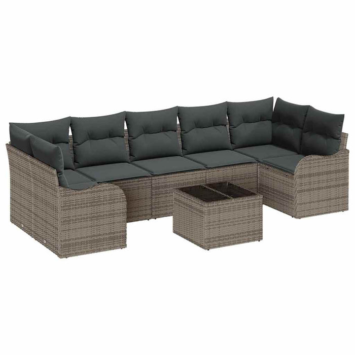 Set de canapele pentru grădină Manual 8 pcs Gri 55 x 55 x 37 cm - WALTI WALTI