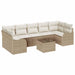 Set de canapele pentru grădină cu pernă 8 pcs Bej și crem - WALTI WALTI