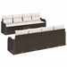 Set de canapele pentru grădină cu pernă 9 pcs Maro și Crem - WALTI WALTI