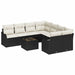 Set de canapele pentru grădină cu pernă 9 pcs Negru, Crem - WALTI WALTI
