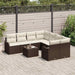 Set de canapele pentru grădină 9 pcs Maro, Crem 55 x 55 x 37 cm - WALTI WALTI