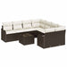 Set de canapele pentru grădină 9 pcs Maro, Crem 55 x 55 x 37 cm - WALTI WALTI