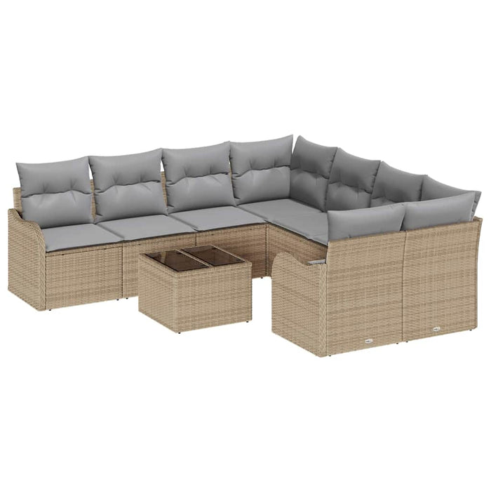 Set de canapele pentru grădină cu pernă Manual 9 pcs Bej și gri - WALTI WALTI