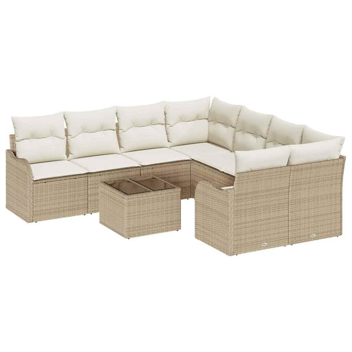 Set de canapele pentru grădină 9 pcs Bej, crem 55 x 55 x 37 cm - WALTI WALTI