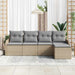 Set de canapele pentru grădină cu pernă 5 pcs Bej Rattan poli - WALTI WALTI