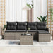 Set de canapele pentru grădină cu pernă 6 pcs Negru Rattan poli - WALTI WALTI