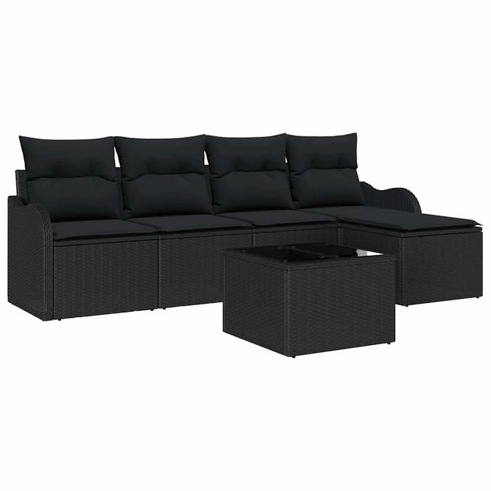 Set de canapele pentru grădină cu pernă 6 pcs Bej Rattan poli - WALTI WALTI