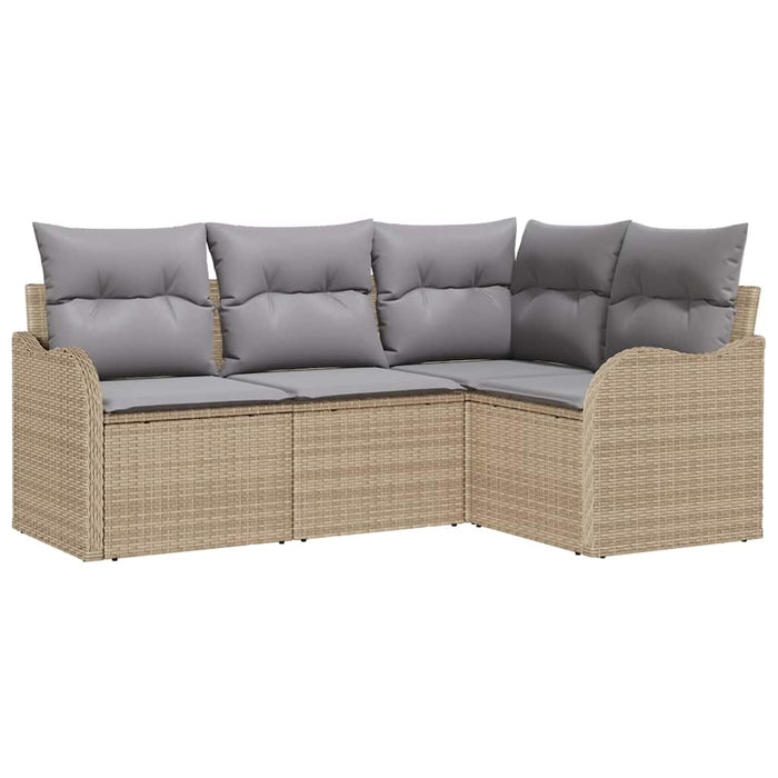 Set de canapele pentru grădină 4 pcs Bej poliratan - WALTI WALTI