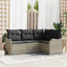 Set de canapele pentru grădină 4 pcs Gri deschis Rattan poli - WALTI WALTI