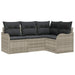 Set de canapele pentru grădină 4 pcs Gri deschis Rattan poli - WALTI WALTI