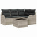 Set de canapele pentru grădină cu pernă 5 pcs Gri Rattan poli - WALTI WALTI