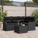 Set de canapele pentru grădină cu pernă 5 pcs Bej Rattan poli - WALTI WALTI