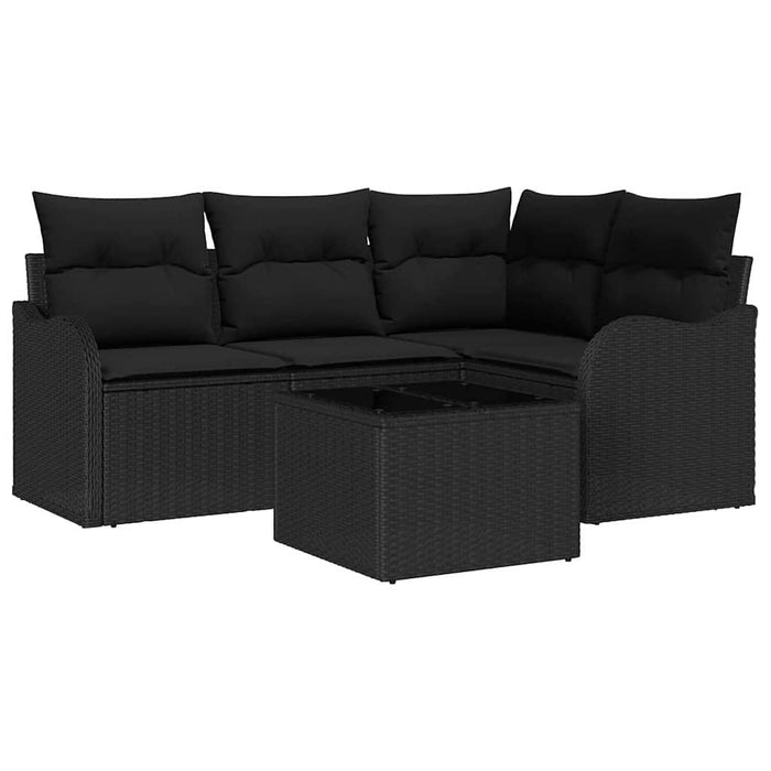 Set de canapele pentru grădină cu pernă 5 pcs Bej Rattan poli - WALTI WALTI