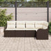Set de canapele pentru grădină cu pernă 5 pcs Maro Rattan poli - WALTI WALTI
