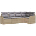 Set de canapele pentru grădină cu pernă 5 pcs Bej Rattan poli - WALTI WALTI