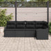 Set de canapele pentru grădină cu pernă 5 pcs Negru Rattan poli - WALTI WALTI